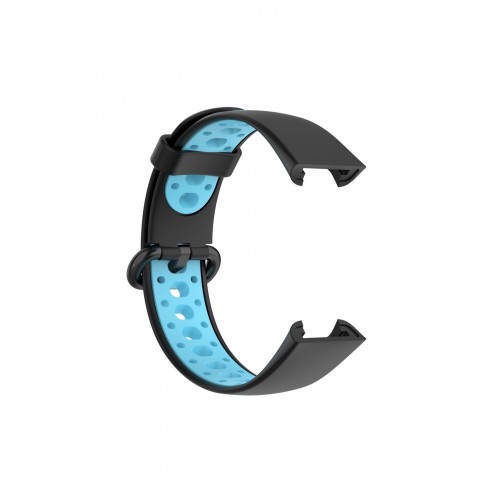 Newface Xiaomi Redmi Watch 2 Lite Spor Delikli Kordon - Siyah-Mavi Newface Xiaomi Redmi Watch 2 Lite Spor Delikli Kordon - Siyah-Mavi