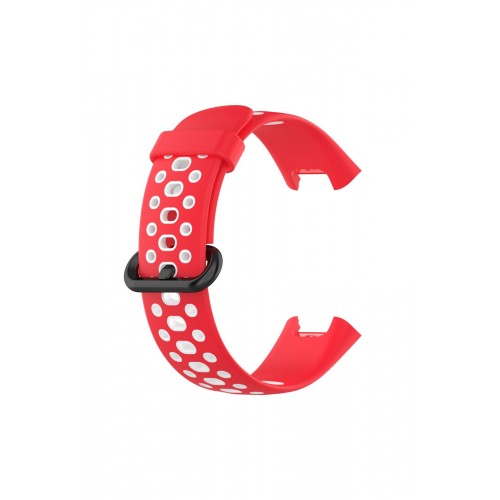 Newface Xiaomi Redmi Watch 2 Spor Delikli Kordon - Kırmızı-Beyaz Newface Xiaomi Redmi Watch 2 Spor Delikli Kordon - Kırmızı-Beyaz