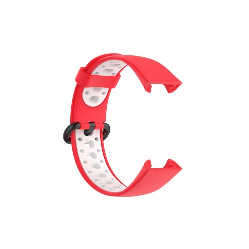 Newface Xiaomi Redmi Watch 2 Spor Delikli Kordon - Kırmızı-Beyaz Newface Xiaomi Redmi Watch 2 Spor Delikli Kordon - Kırmızı-Beyaz