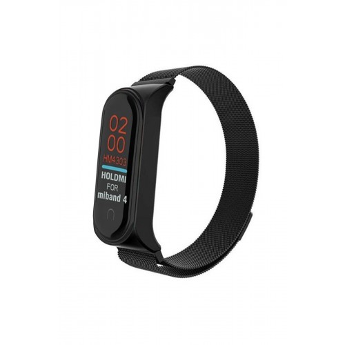 Newface Xiaomi Mi Band 6 Metal Mıknatıslı Kordon - Siyah Newface Xiaomi Mi Band 6 Metal Mıknatıslı Kordon - Siyah