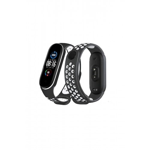 Newface Xiaomi Mi Band 3 Spor Delikli Kordon - Siyah-Beyaz Newface Xiaomi Mi Band 3 Spor Delikli Kordon - Siyah-Beyaz