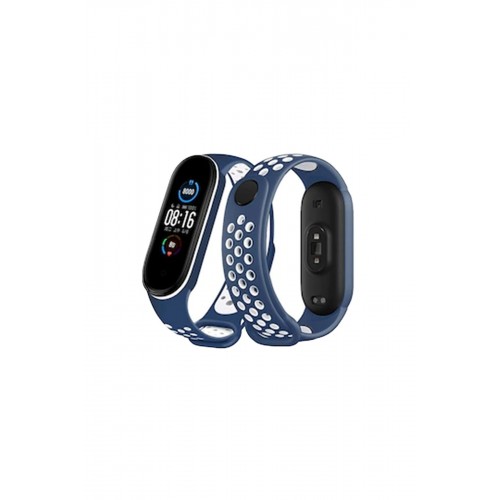 Newface Xiaomi Mi Band 3 Spor Delikli Kordon - Lacivert-Beyaz Newface Xiaomi Mi Band 3 Spor Delikli Kordon - Lacivert-Beyaz