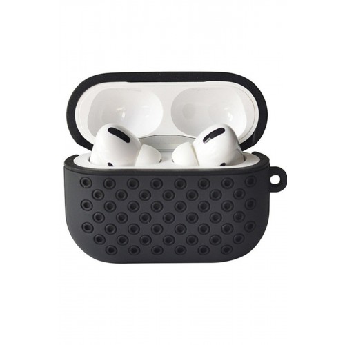 Newface Airpods Pro (1.nesil) Spor Delikli Kılıf - Siyah-Siyah