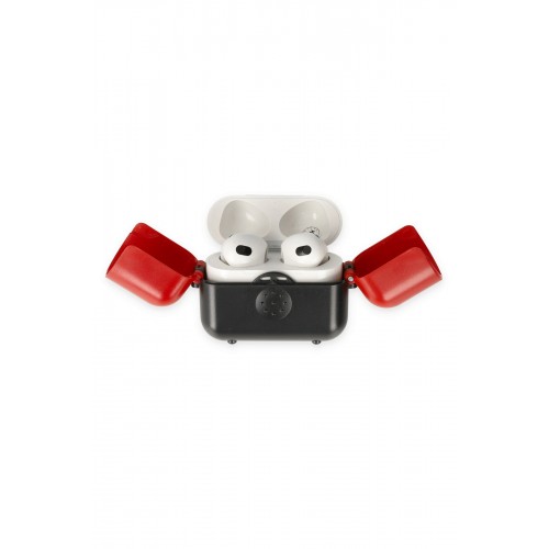 Newface Airpods 3 (3.nesil) Basmalı Kılıf - Siyah-Kırmızı Newface Airpods 3 (3.nesil) Basmalı Kılıf - Siyah-Kırmızı