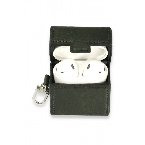Newface Airpods 2 (2.nesil) Deri Kılıf - Haki Yeşil Newface Airpods 2 (2.nesil) Deri Kılıf - Haki Yeşil