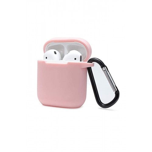 Newface Airpods (1.nesil) Sert Silikon Kılıf - Pudra