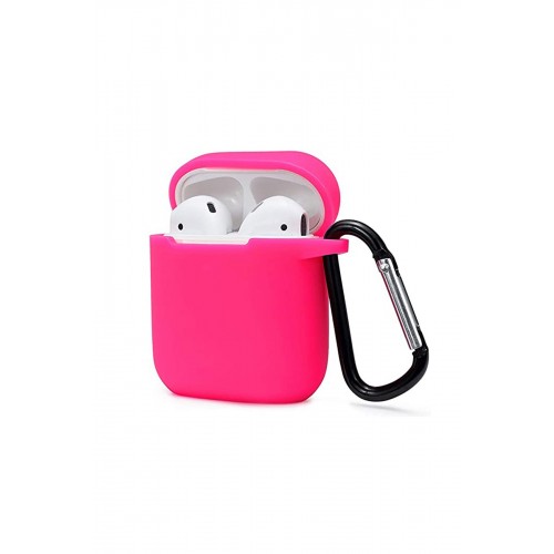 Newface Airpods (1.nesil) Sert Silikon Kılıf - Pembe