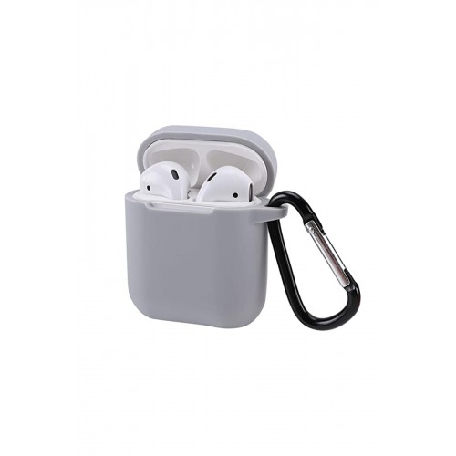 Newface Airpods (1.nesil) Sert Silikon Kılıf - Gri