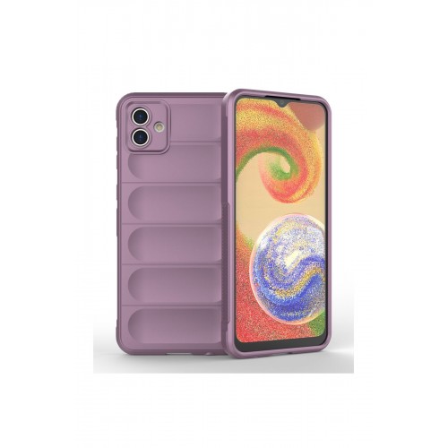 Newface Samsung Galaxy A04E Kılıf Optimum Silikon - Mor Newface Samsung Galaxy A04E Kılıf Optimum Silikon - Mor
