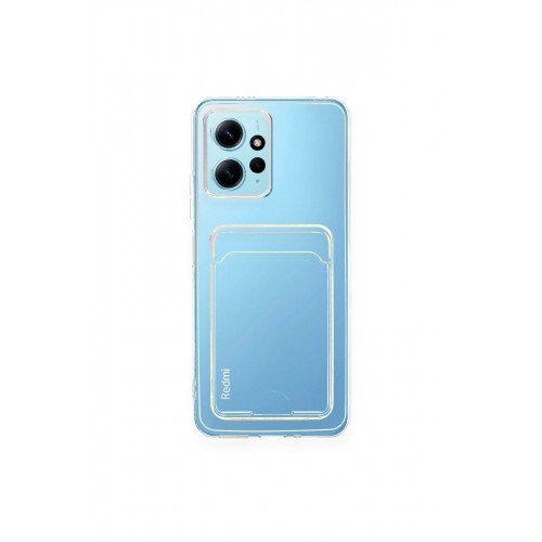 Newface Xiaomi Redmi Note 12 4G Kılıf Kart Şeffaf Silikon - Şeffaf