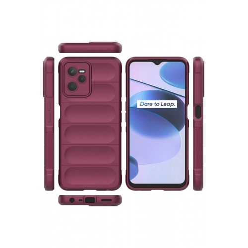 Newface Realme C35 Kılıf Optimum Silikon - Bordo Newface Realme C35 Kılıf Optimum Silikon - Bordo