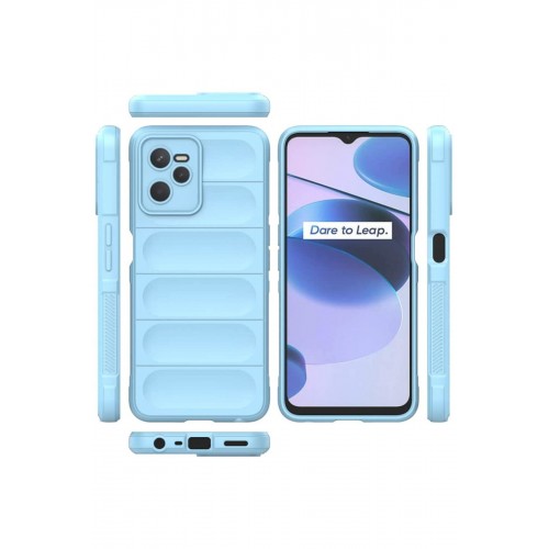Newface Realme C35 Kılıf Optimum Silikon - Sky Blue Newface Realme C35 Kılıf Optimum Silikon - Sky Blue