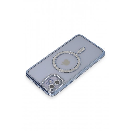 Newface iPhone 11 Kılıf Joke Simli Magneticsafe Kılıf - Mavi Newface iPhone 11 Kılıf Joke Simli Magneticsafe Kılıf - Mavi