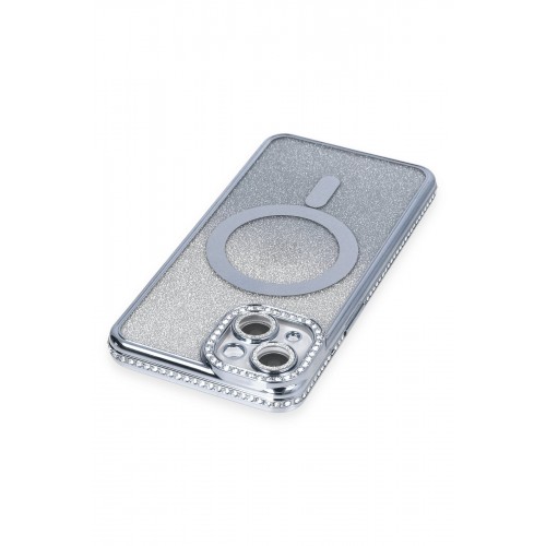 Newface iPhone 14 Kılıf Joke Simli Magneticsafe Kılıf - Mavi Newface iPhone 14 Kılıf Joke Simli Magneticsafe Kılıf - Mavi