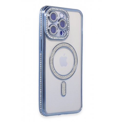 Newface iPhone 14 Pro Kılıf Joke Simli Magneticsafe Kılıf - Mavi Newface iPhone 14 Pro Kılıf Joke Simli Magneticsafe Kılıf - Mavi