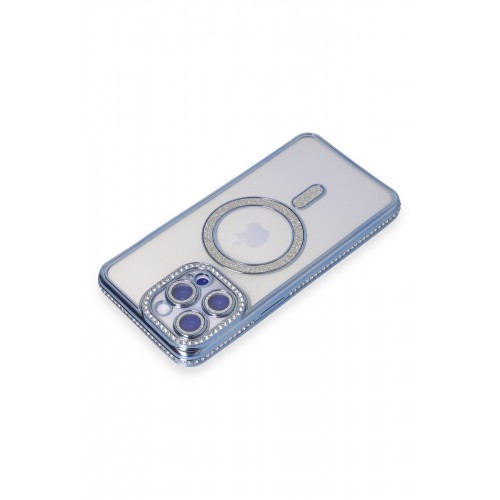 Newface iPhone 14 Pro Kılıf Joke Simli Magneticsafe Kılıf - Mavi Newface iPhone 14 Pro Kılıf Joke Simli Magneticsafe Kılıf - Mavi