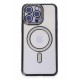 Newface iPhone 14 Pro Max Kılıf Joke Simli Magneticsafe Kılıf - Siyah