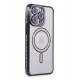 Newface iPhone 14 Pro Max Kılıf Joke Simli Magneticsafe Kılıf - Siyah