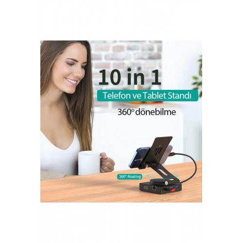 Newface Dönüştürücü 10in1 Hub 116 - Gri Newface Dönüştürücü 10in1 Hub 116 - Gri