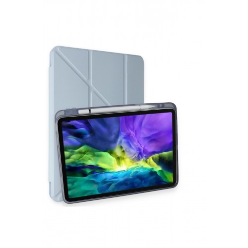 Newface iPad Pro 11 (2018) Kılıf Kalemlikli Hugo Tablet Kılıfı - Mavi