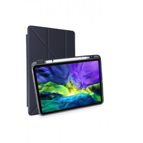 Newface iPad Pro 11 (2020) Kılıf Kalemlikli Hugo Tablet Kılıfı - Lacivert
