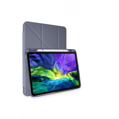 Newface iPad Pro 11 (2021) Kılıf Kalemlikli Hugo Tablet Kılıfı - Lila