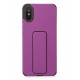 Newface Xiaomi Redmi 9A Kılıf Mega Standlı Silikon - Mor