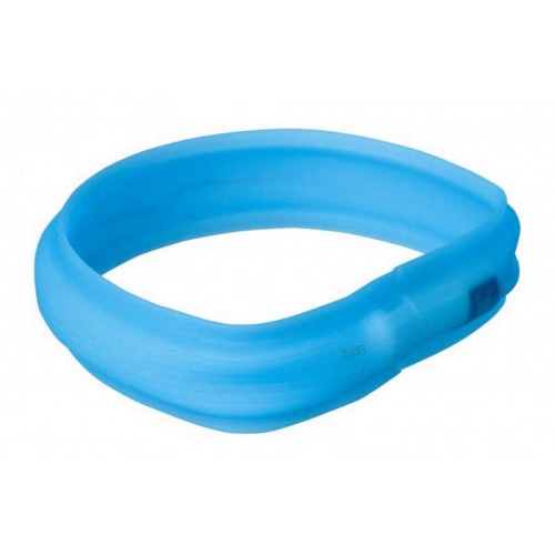 Trixie Işıklı Köpek Tasması 70cm 30mm Mavi L-XL