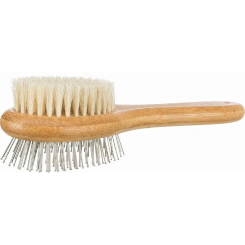 Trixie Çift Taraflı Tarama Fıçası Bambu Saplı 5x19cm Trixie Çift Taraflı Tarama Fıçası Bambu Saplı 5x19cm