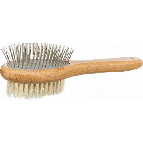 Trixie Çift Taraflı Tarama Fıçası Bambu Saplı 5x19cm Trixie Çift Taraflı Tarama Fıçası Bambu Saplı 5x19cm