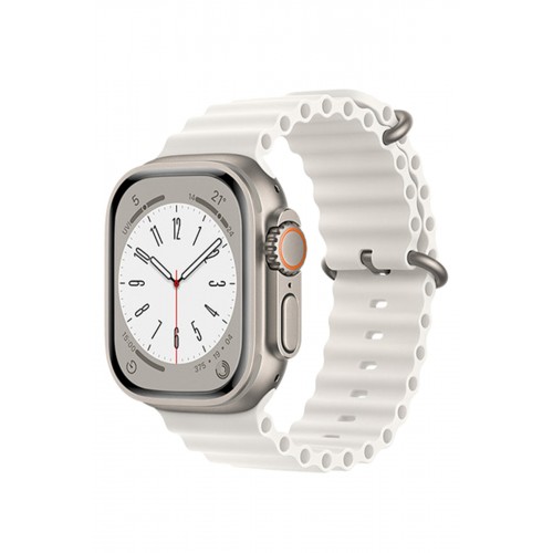 Newface Apple Watch 45mm Ocean Kordon - Beyaz Newface Apple Watch 45mm Ocean Kordon - Beyaz