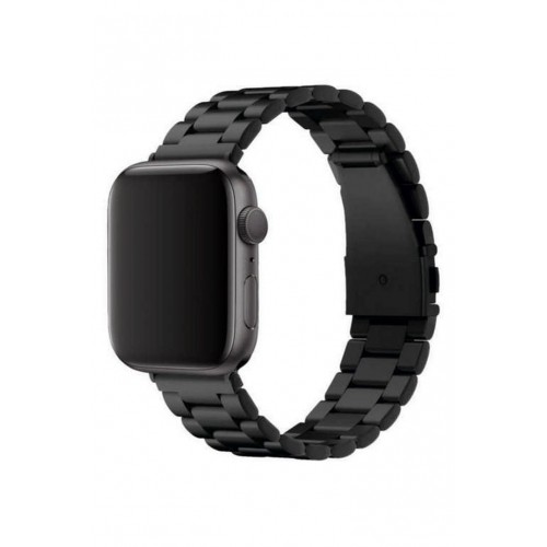 Newface Apple Watch Ultra 49mm Metal Baklalı Kordon - Siyah Newface Apple Watch Ultra 49mm Metal Baklalı Kordon - Siyah