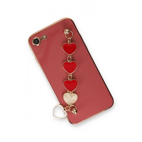 Newface iPhone 8 Kılıf Esila Silikon - Kırmızı Newface iPhone 8 Kılıf Esila Silikon - Kırmızı