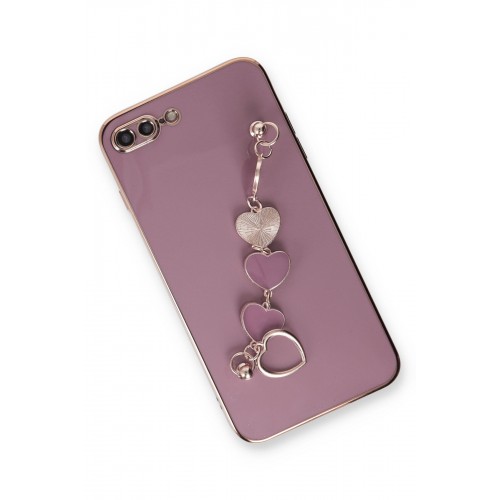 Newface iPhone 8 Plus Kılıf Esila Silikon - Mor Newface iPhone 8 Plus Kılıf Esila Silikon - Mor