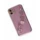 Newface iPhone 12 Kılıf Esila Silikon - Mor