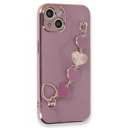 Newface iPhone 13 Kılıf Esila Silikon - Mor