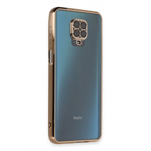 Newface Xiaomi Redmi Note 9S Kılıf Razer Lensli Silikon - Gold