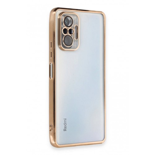 Newface Xiaomi Redmi Note 10 Pro Kılıf Razer Lensli Silikon - Gold Newface Xiaomi Redmi Note 10 Pro Kılıf Razer Lensli Silikon - Gold