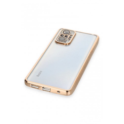 Newface Xiaomi Redmi Note 10 Pro Kılıf Razer Lensli Silikon - Gold Newface Xiaomi Redmi Note 10 Pro Kılıf Razer Lensli Silikon - Gold