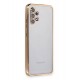 Newface Samsung Galaxy A32 Kılıf Razer Lensli Silikon - Gold