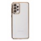 Newface Samsung Galaxy A53 5G Kılıf Razer Lensli Silikon - Gold