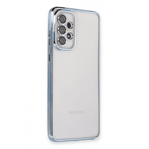 Newface Samsung Galaxy A53 5G Kılıf Razer Lensli Silikon - Açık Mavi