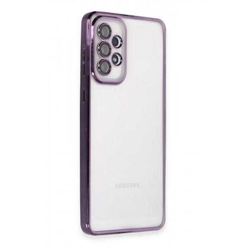 Newface Samsung Galaxy A73 5G Kılıf Razer Lensli Silikon - Mor Newface Samsung Galaxy A73 5G Kılıf Razer Lensli Silikon - Mor