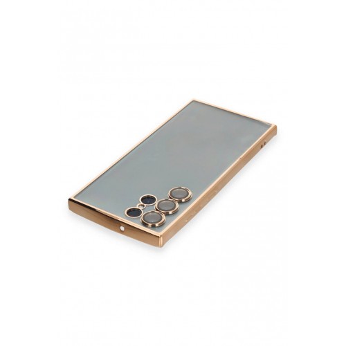 Newface Samsung Galaxy S22 Ultra Kılıf Razer Lensli Silikon - Gold Newface Samsung Galaxy S22 Ultra Kılıf Razer Lensli Silikon - Gold