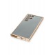 Newface Samsung Galaxy S22 Ultra Kılıf Razer Lensli Silikon - Gold