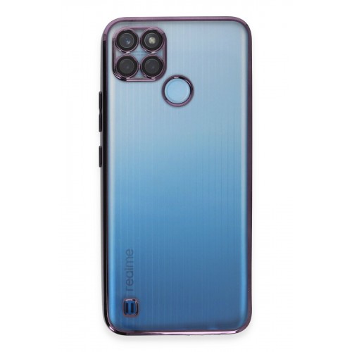 Newface Realme C25Y Kılıf Razer Lensli Silikon - Mor Newface Realme C25Y Kılıf Razer Lensli Silikon - Mor
