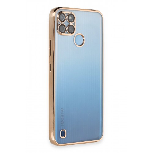 Newface Realme C21Y Kılıf Razer Lensli Silikon - Gold Newface Realme C21Y Kılıf Razer Lensli Silikon - Gold