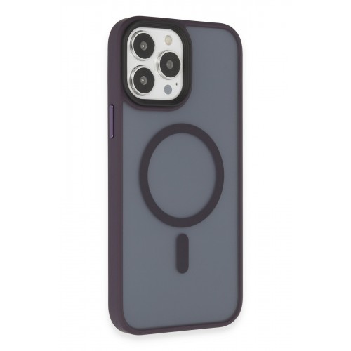 Newface iPhone 14 Pro Kılıf Trex Magneticsafe Kapak - Derin Mor