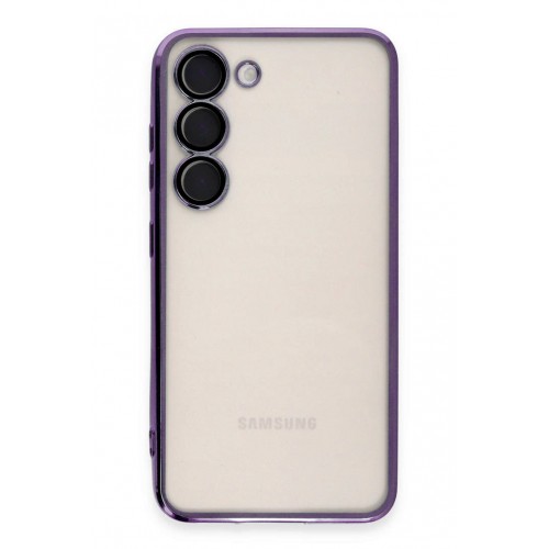 Newface Samsung Galaxy S23 Kılıf Razer Lensli Silikon - Mor Newface Samsung Galaxy S23 Kılıf Razer Lensli Silikon - Mor