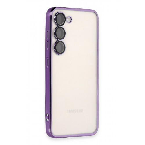 Newface Samsung Galaxy S23 Plus Kılıf Razer Lensli Silikon - Mor